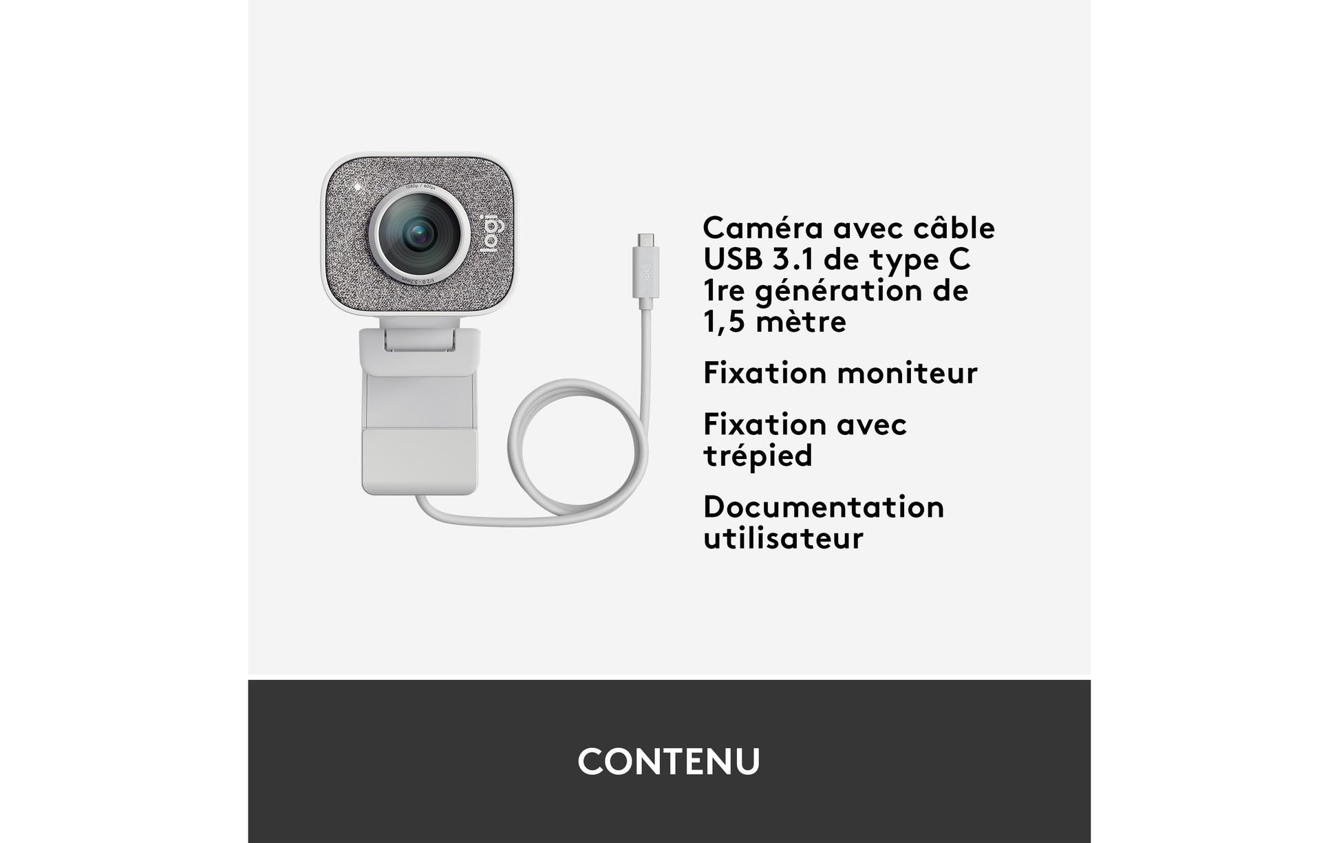 Logitech StreamCam – Webcam – Off-White