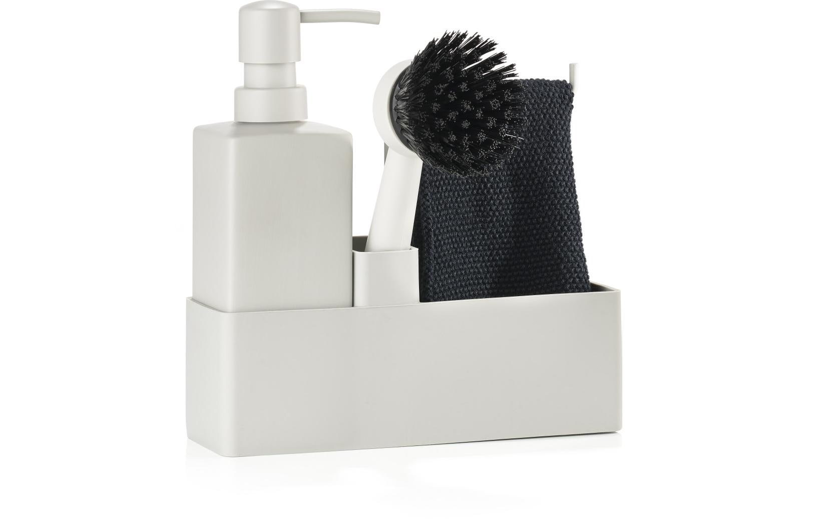 Zone Denmark Geschirrspül-Set 400 ml, 6 × 19 × 20,5 cm, Silikon/Keramik, Hellgrau