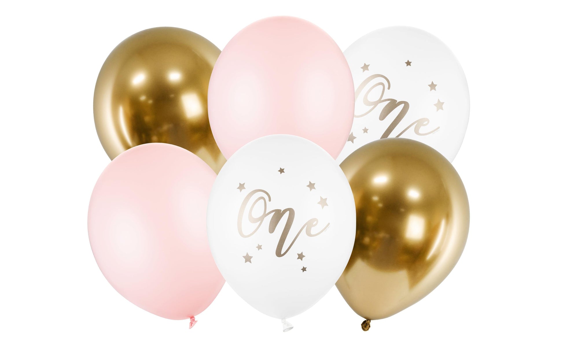 PartyDeco Baby Luftballons – rosa – Ø 30 cm – Latex – 6 Stk