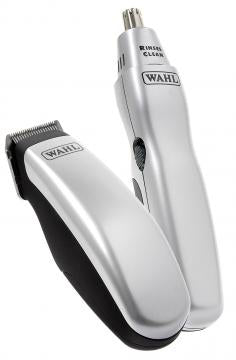 Wahl Haarschneider-Set – Batteriebetrieben (AA), Schnittbreite 2,8 cm – Silber