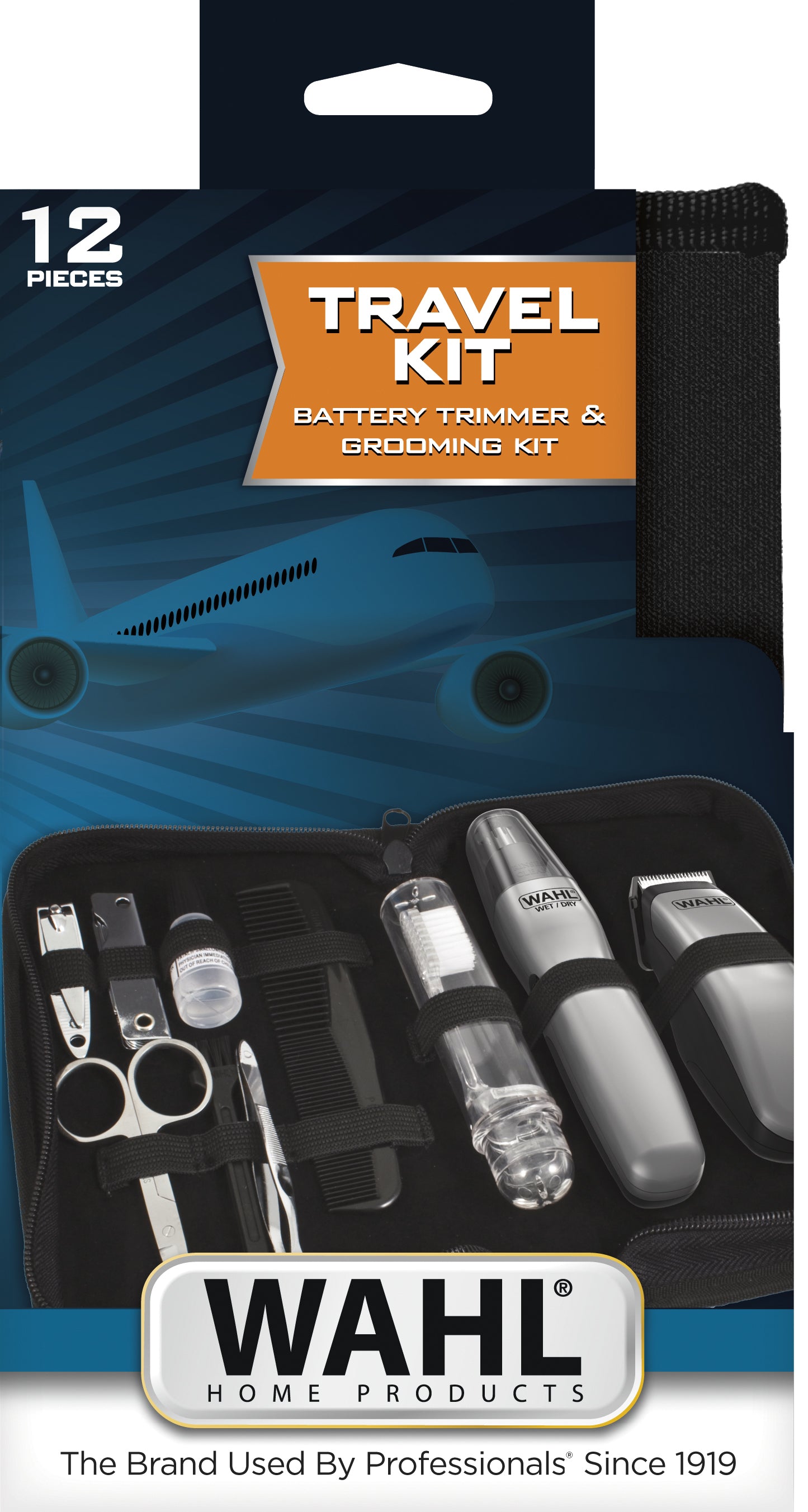Wahl Haarschneider-Set – Batteriebetrieben (AA), Schnittbreite 2,8 cm – Silber