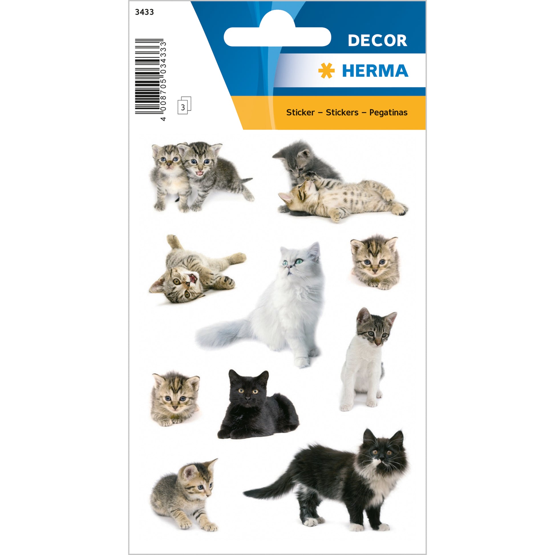 HERMA Schmucketiketten, Decor – 84 × 120 mm – Mehrfarbig – 3 Blatt