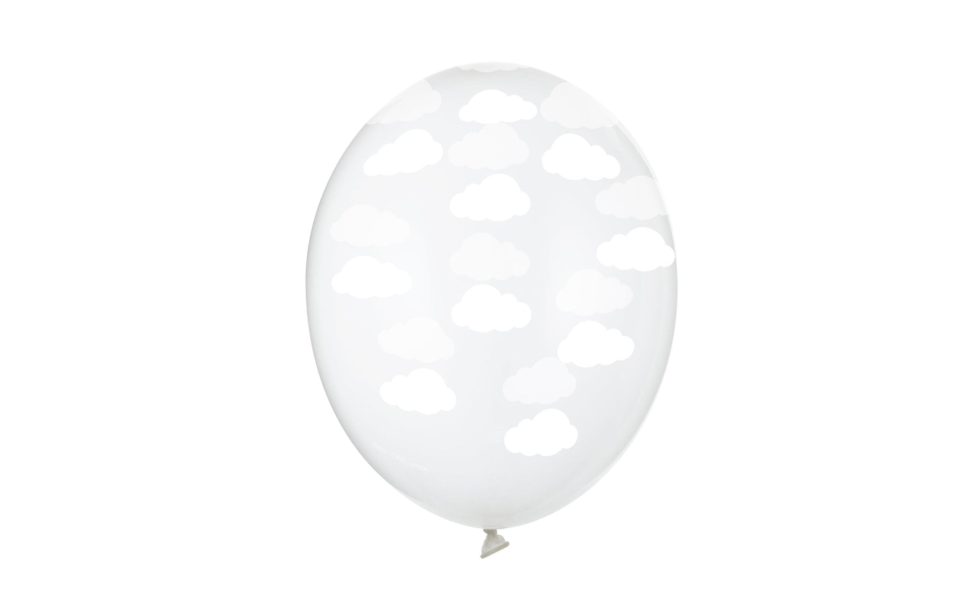 PartyDeco Babyshower Luftballons – weiss/transparent – Ø 30 cm – Latex – 6 Stk
