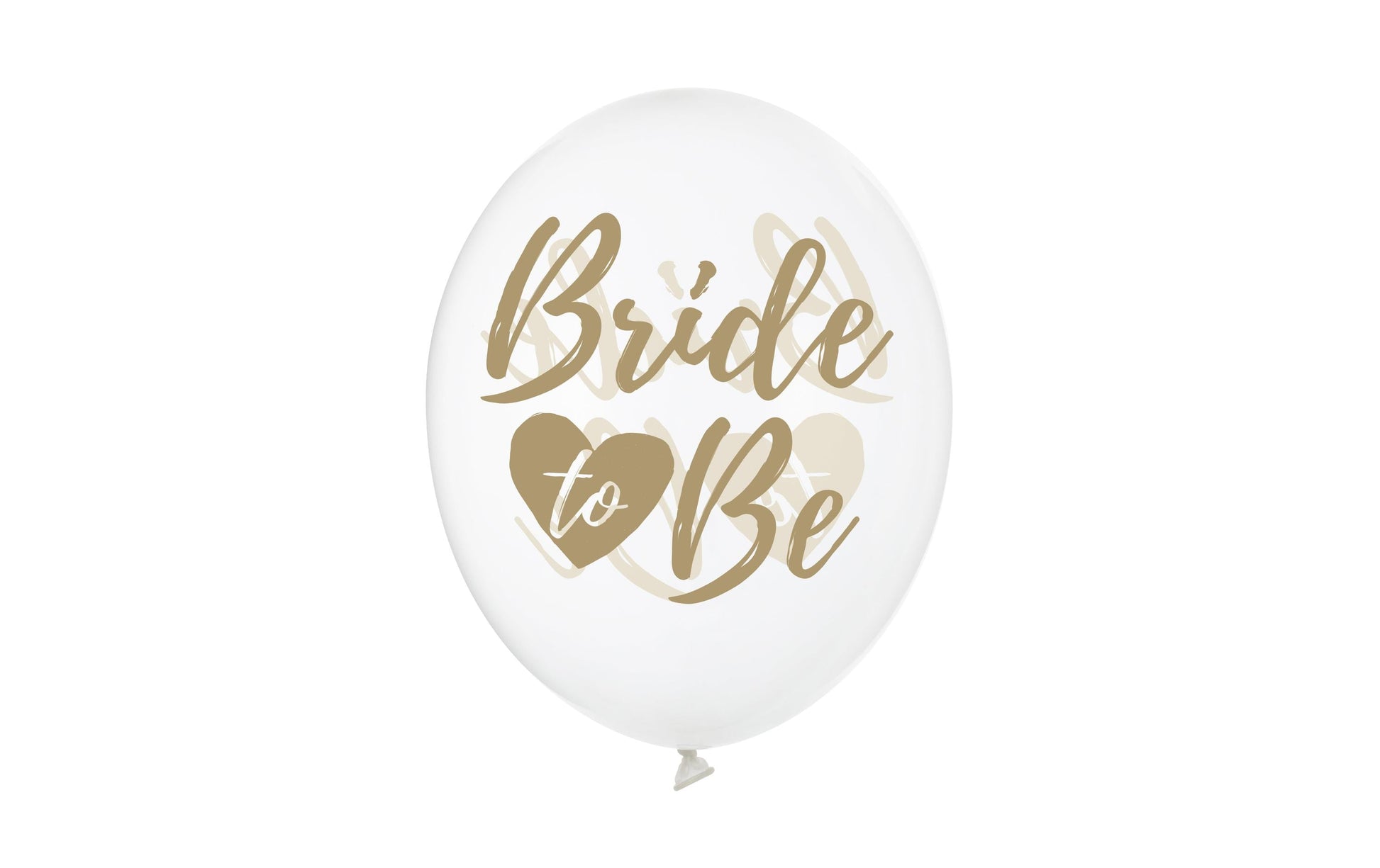 PartyDeco Luftballons Bride to be – transparent/gold – Ø 30 cm – Latex – 6 Stk