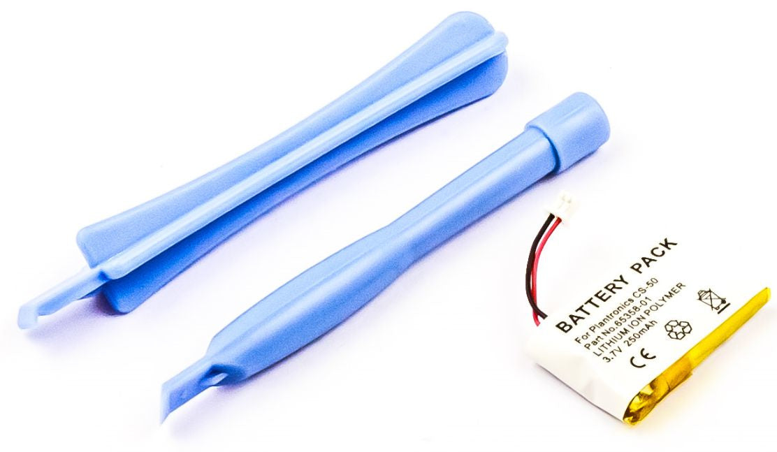 CoreParts Akku – für Plantronics C65, CS351N, CS361N und andere – 250 mAh (3,7 V) Li-Po – schwarz