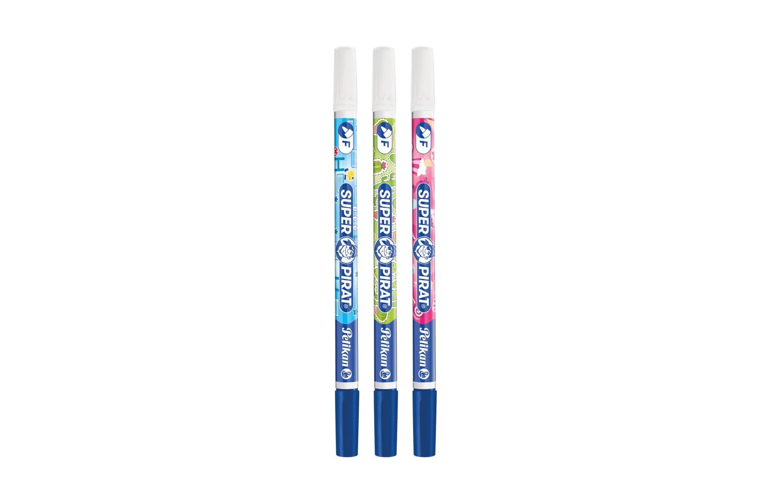 Pelikan Tintenlöscher Super Pirat – fein – blau – Blister 2 Stk.