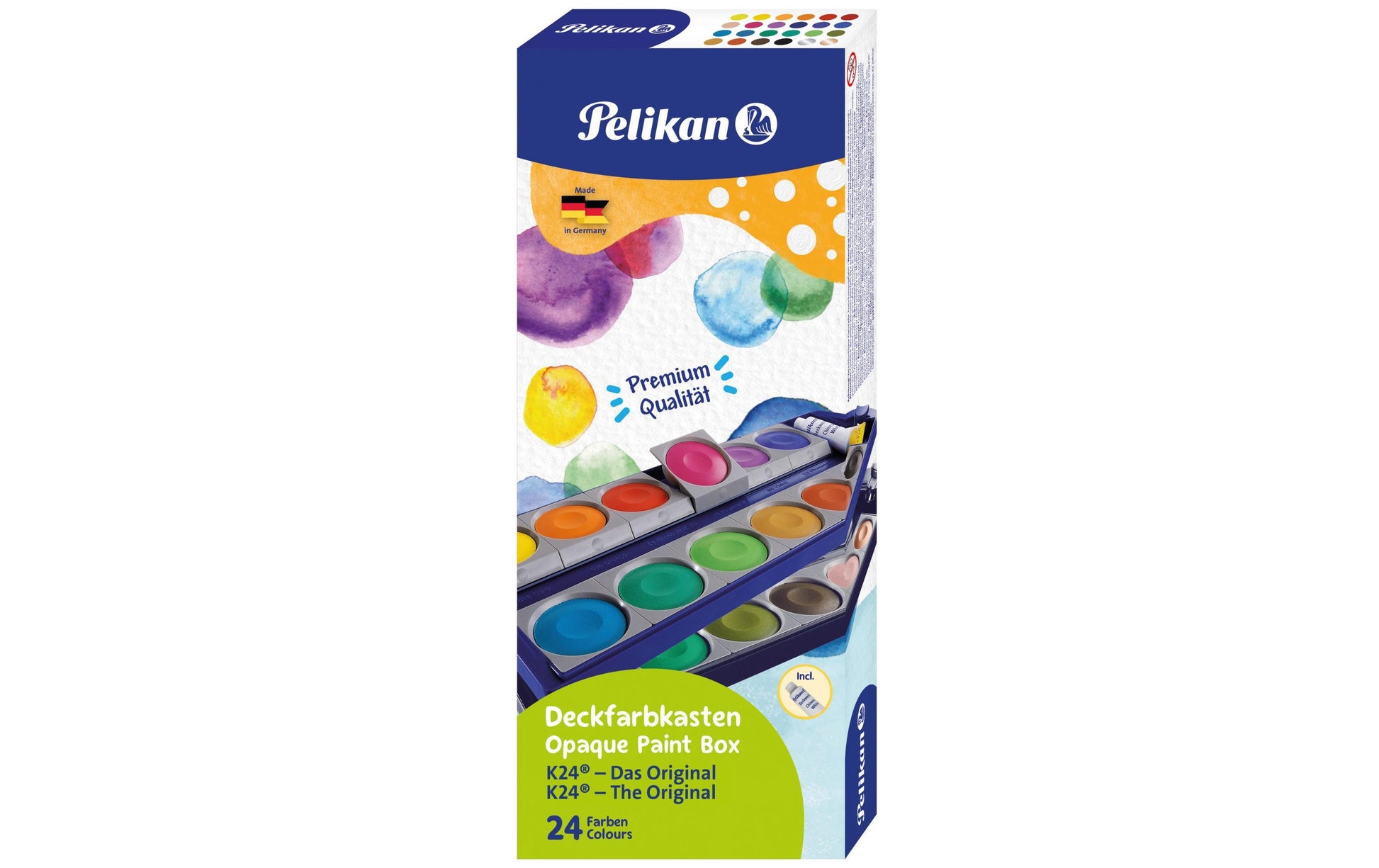 Pelikan Deckfarbkasten – 24 Farben, inkl. Deckweiss