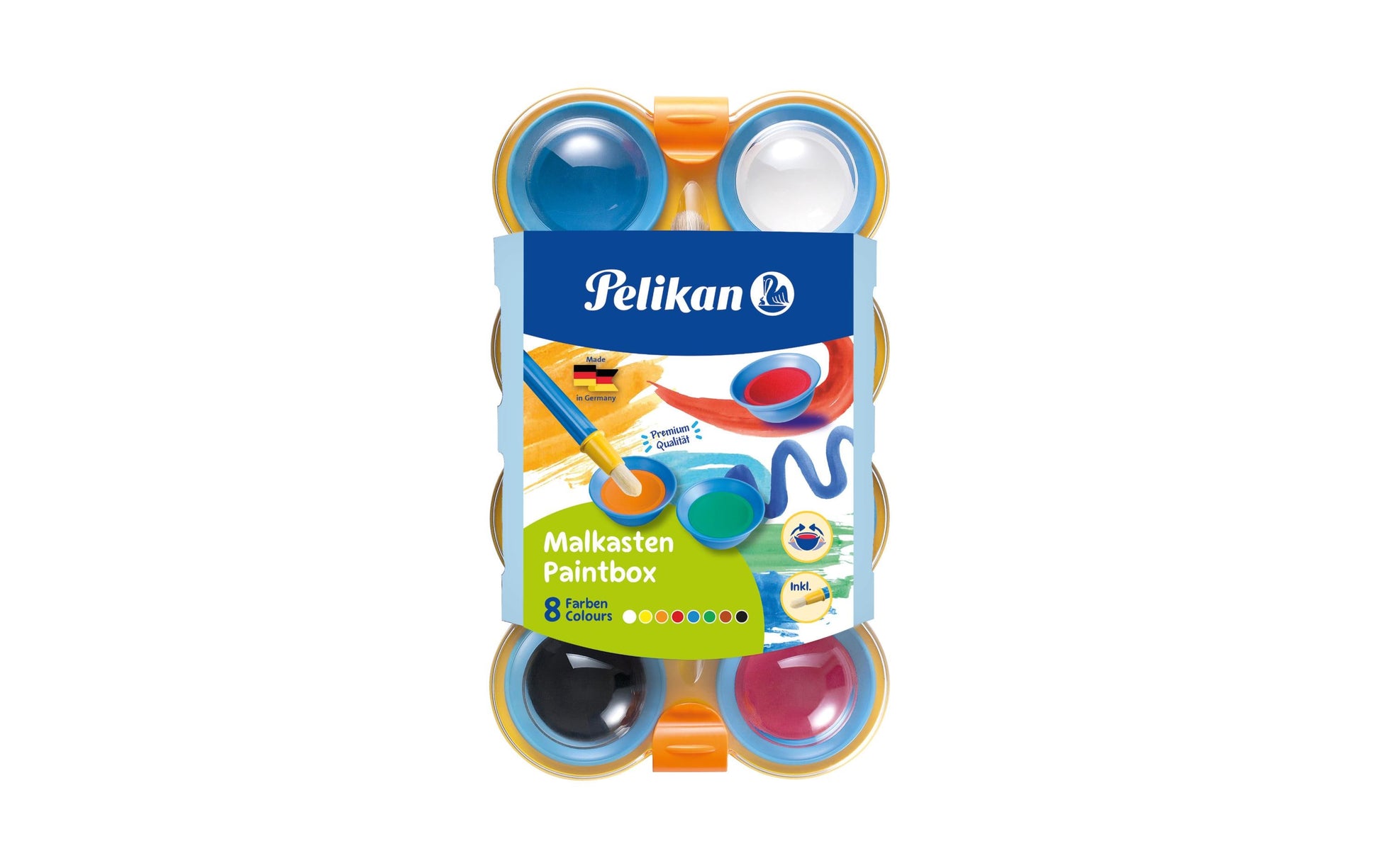 Pelikan mini-friends – Deckfarbkasten – 8 Farben, mit Pinsel