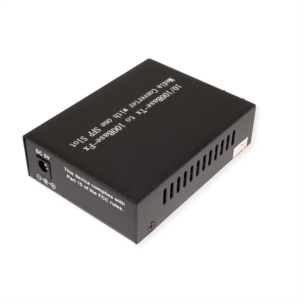 VALUE Medienkonverter – RJ-45 zu LC, 100 Mbit/s, Multimode, bis 500 m, 1× RJ-45/1× LC – Schwarz