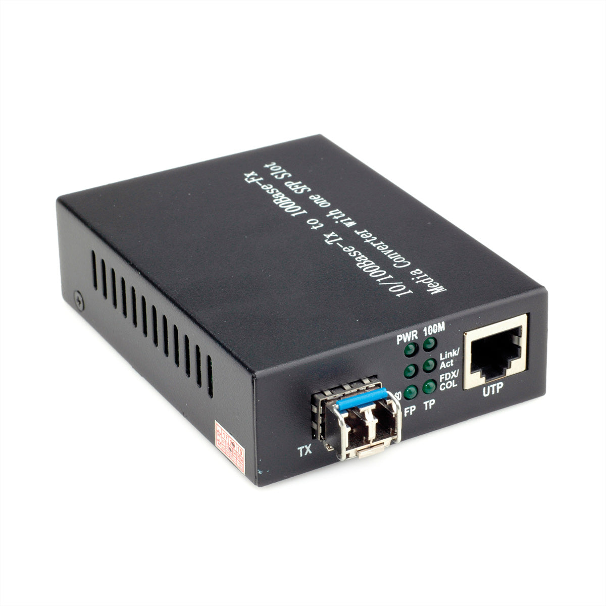 VALUE Medienkonverter – RJ-45 zu LC, 100 Mbit/s, Multimode, bis 500 m, 1× RJ-45/1× LC – Schwarz