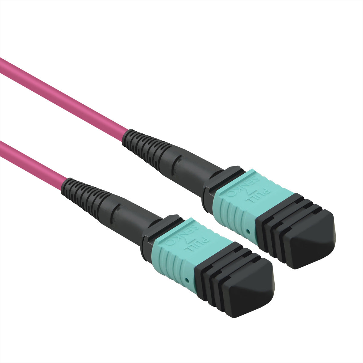 VALUE LWL-Patchkabel – MPO–MPO, Multi-Mode OM4, 12 Fasern, 5 m, Violett