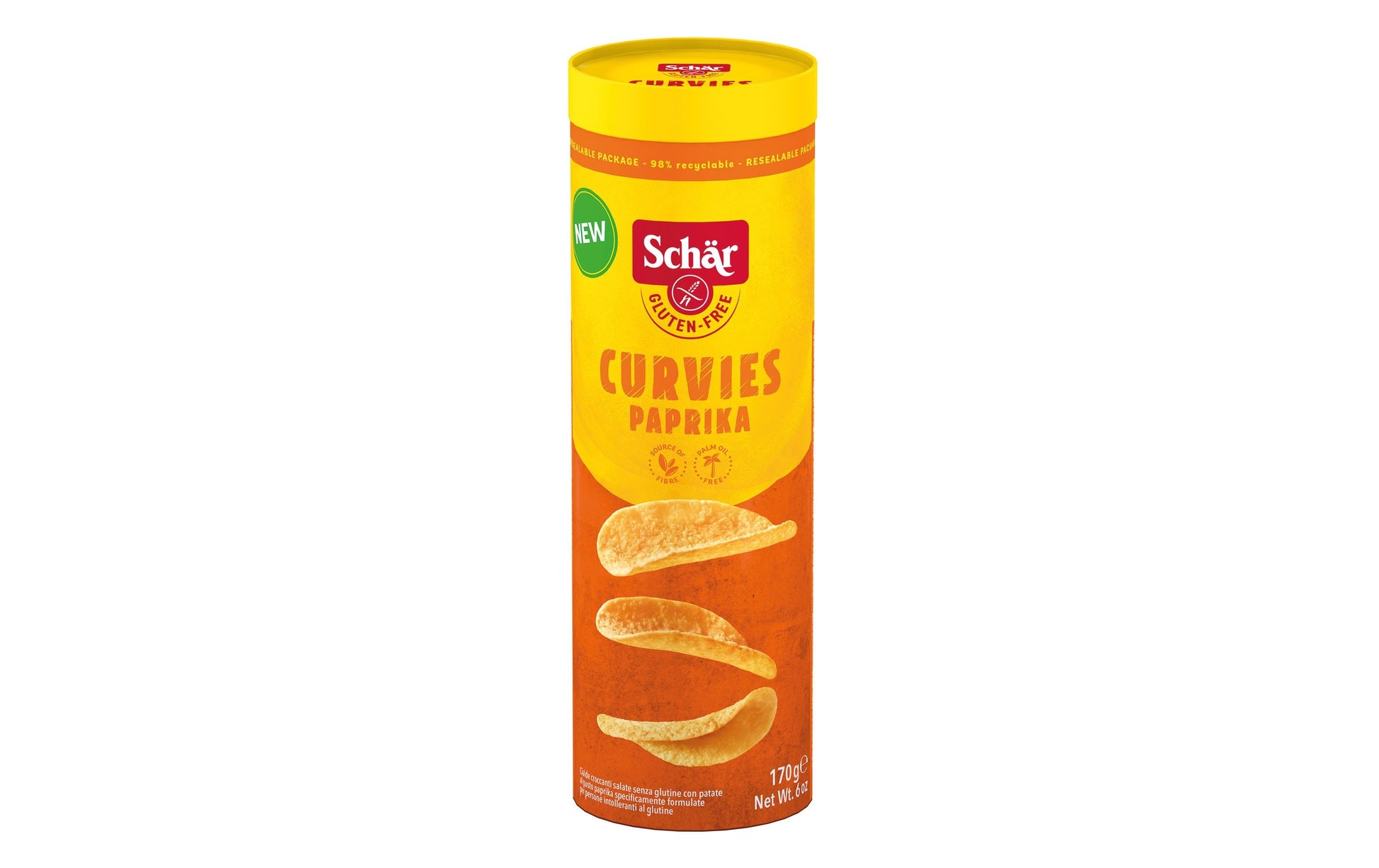 Dr. Schär Curvies Chips – Paprika, glutenfrei, vegan – 170 g
