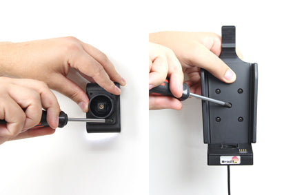Brodit ProClip 532305 – Auto-Ladegerät – Zigarettenanzünder 12/24 V – für VeriFone VX 670 – Schwarz