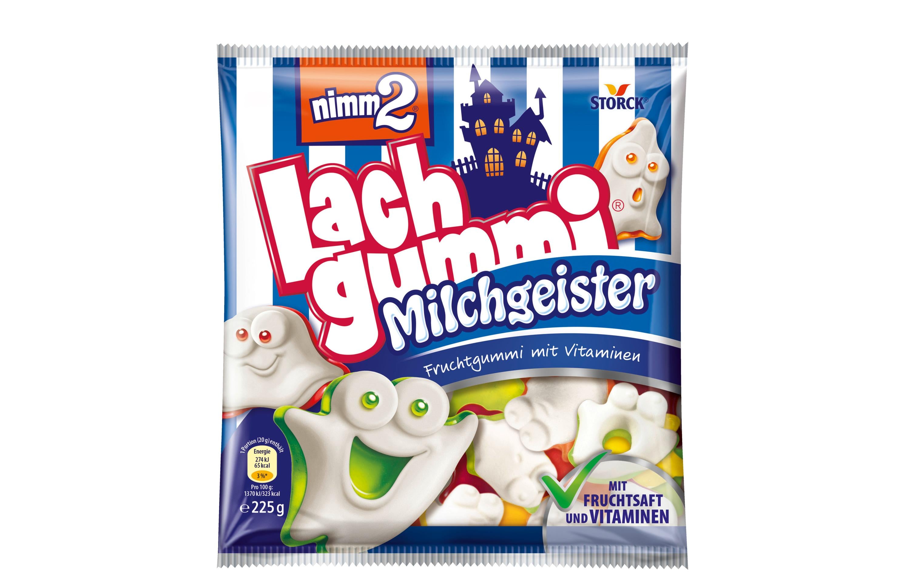 Storck Lachgummi Milchgeister – Weiche Süssigkeiten, 225 g