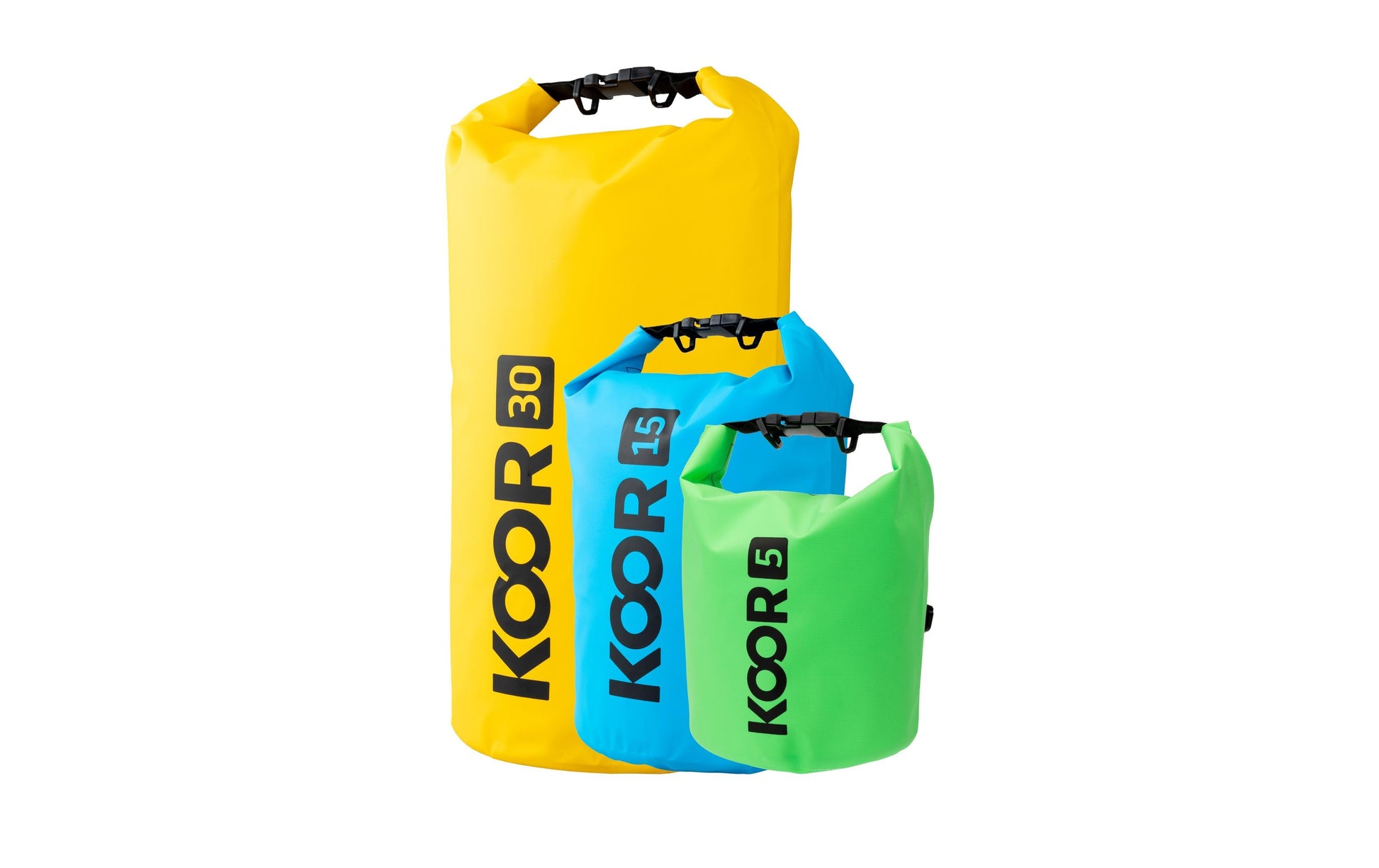 KOOR Sporttasche Dry Bag – 15 l, PVC, blau, 36,5 × 53,5 × 22 cm