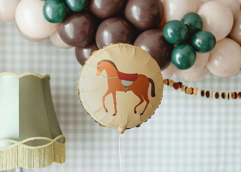 PartyDeco Folienballon Pferd – Mehrfarbig – 35 × 35 cm – Folie – 1 Stk