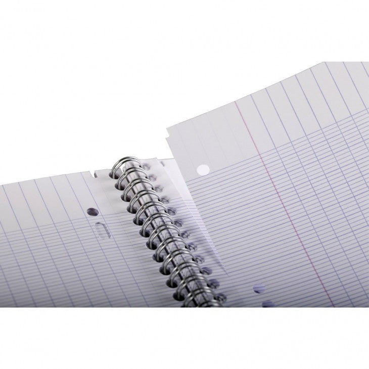 Clairefontaine Collegeblock, Karton, 80 Blatt, 4-fach gelocht, perforiert, 90 g/m² – farbig sortiert