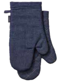 Ladelle Ofenhandschuh 18 × 33 cm, Baumwolle, Blau, 2 Stk.