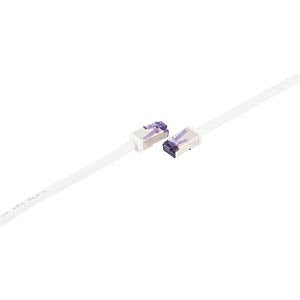 Flexline Patchkabel – Cat6a S/FTP, 25 m, Weiss, RJ-45