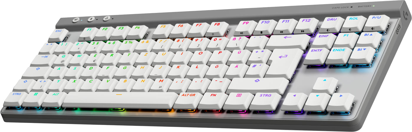Logitech G G515 – Gaming-Tastatur TKL – mechanisch, RGB – Bluetooth & 2,4 GHz (Nano-Empfänger) – QWERTZ (DE)