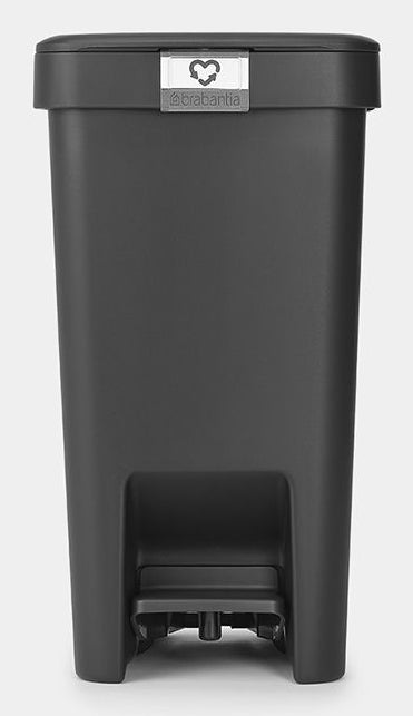 Brabantia Treteimer StepUp – 10 l – Recycling-Kunststoff, rechteckig – dunkelgrau
