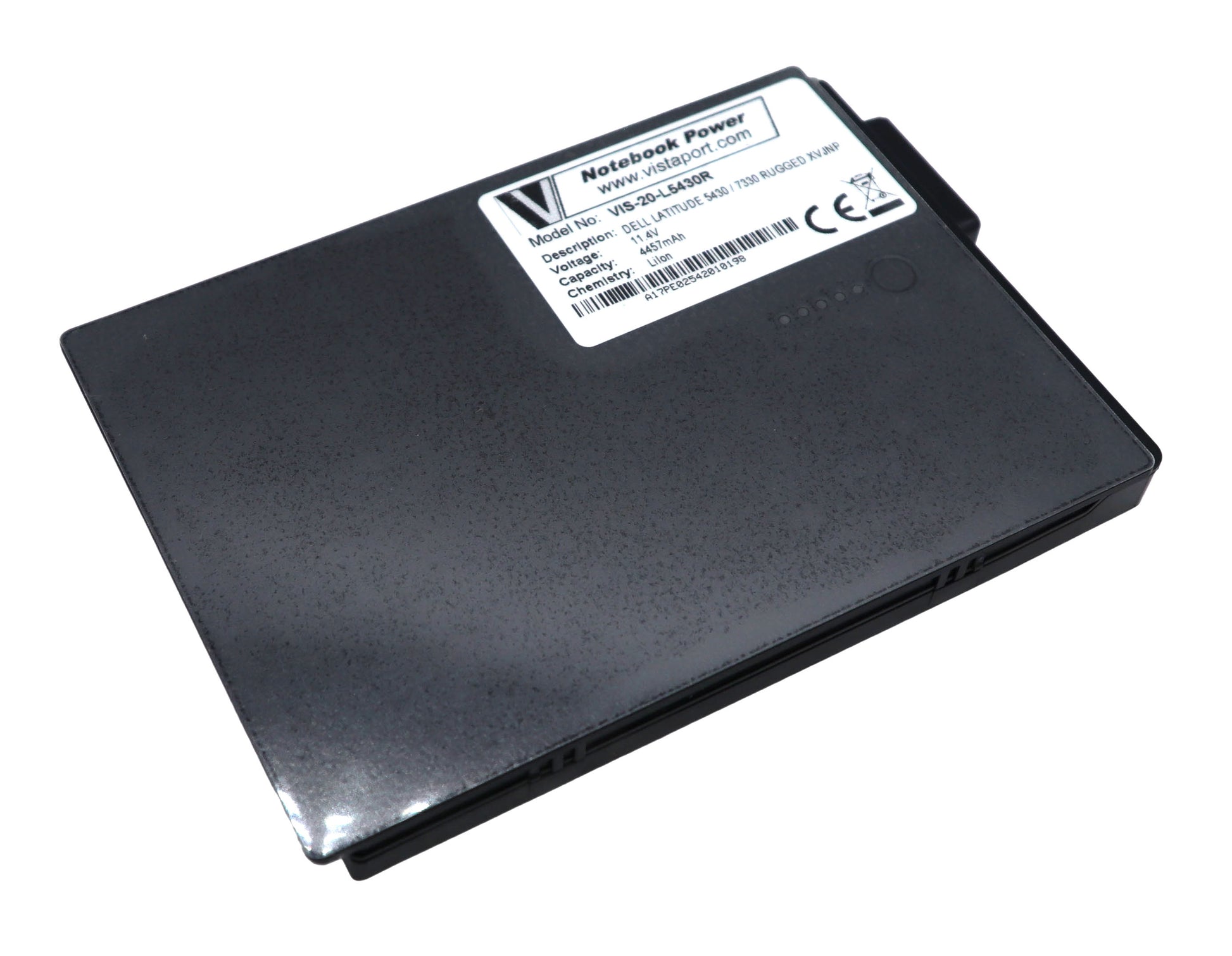 Vistaport Notebook-Akku – für Dell Latitude 5430/7330 Rugged – 53,3 Wh, 11,4 V – Schwarz