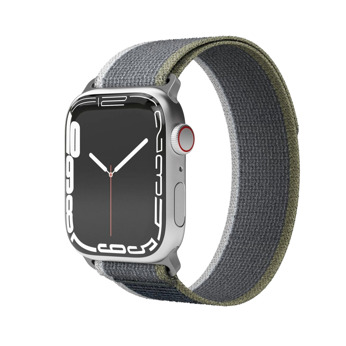 Vonmählen Trekking Case 2 – Armband – für Apple Watch (diverse Grössen) – Grün/Grau, Nylon