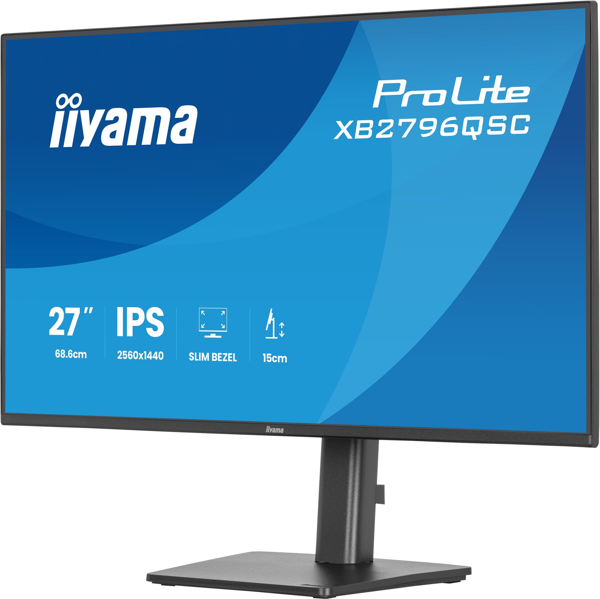 iiyama XB2796QSC-B1 – Monitor, 27" 2560 × 1440 (WQHD), 60 Hz, HDMI, USB
