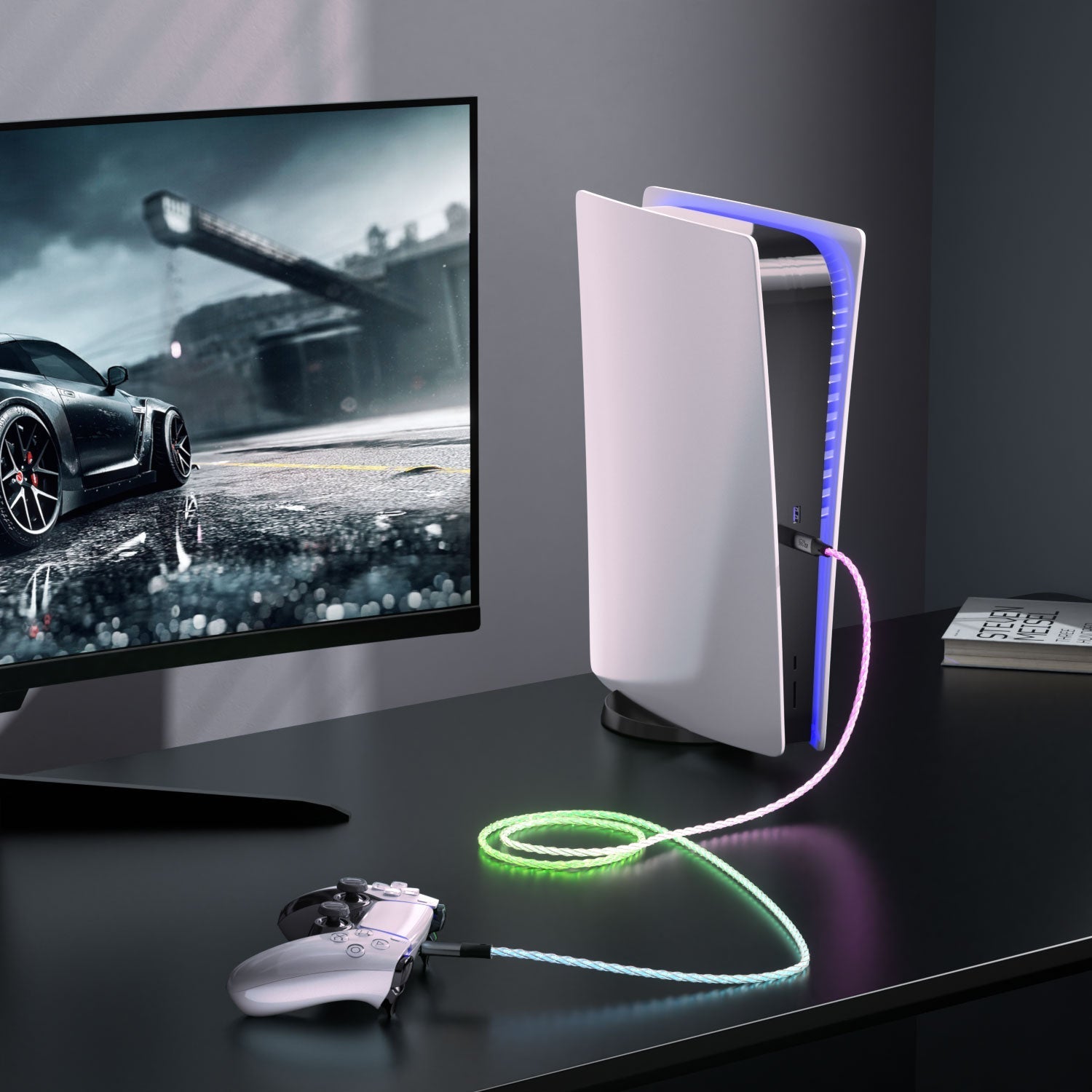 4smarts USB-C auf USB-C Kabel – USB 2.0 (480 Mbps) – 1,5 m – PD 60 W – Mehrfarbig – für Universal