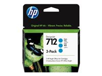 HP Tintenpatronen-Multipack 712, cyan, 3er-Pack – für Inkjetdrucker