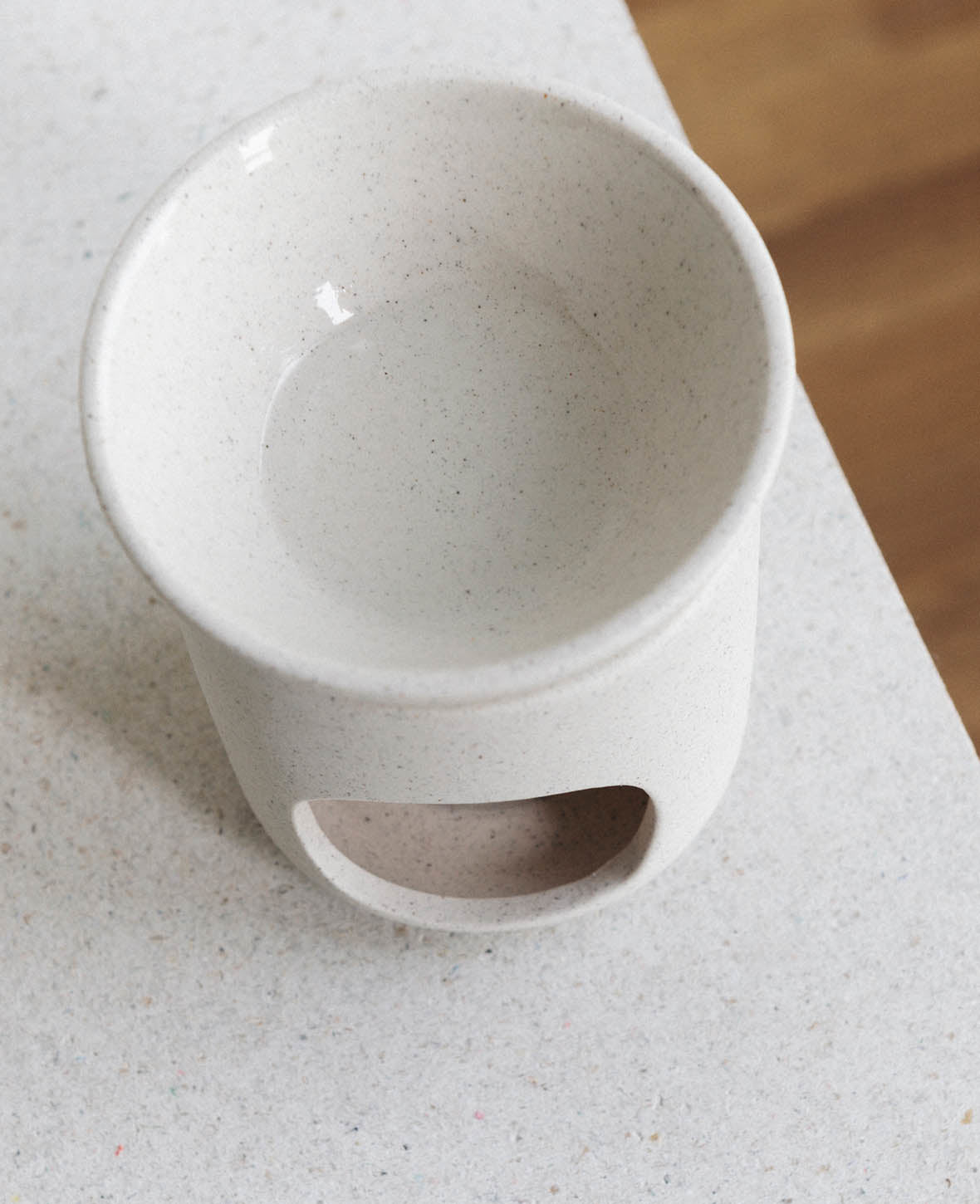 Esmée Duftlampe, Steingut, Beige, Ø 11 × 13.5 cm
