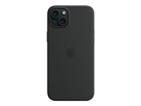 Apple Backcover – für Apple iPhone 15 Plus – schwarz – Silikon, MagSafe-kompatibel