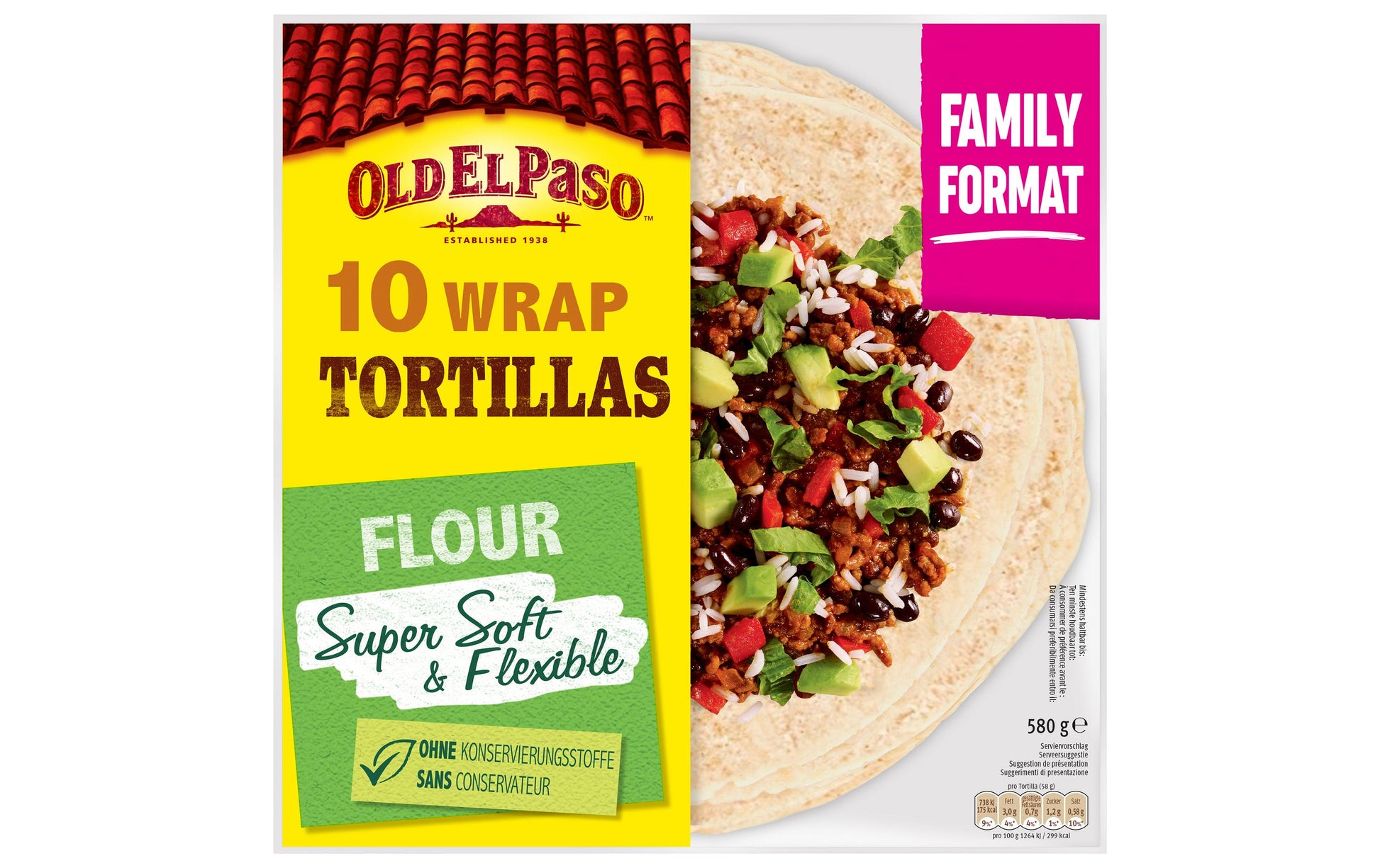 Old El Paso Weizentortillas Family Wrap – 580 g