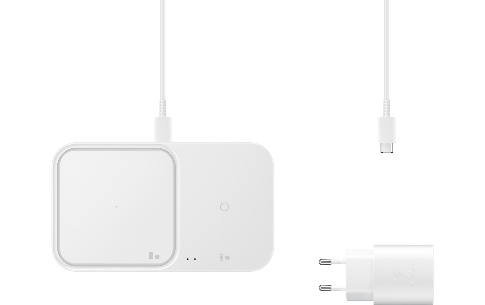 Samsung EP-P5400 Ladestation – 15 W, Qi, 2× gleichzeitig – für Smartphones, Galaxy Buds, Galaxy Watch