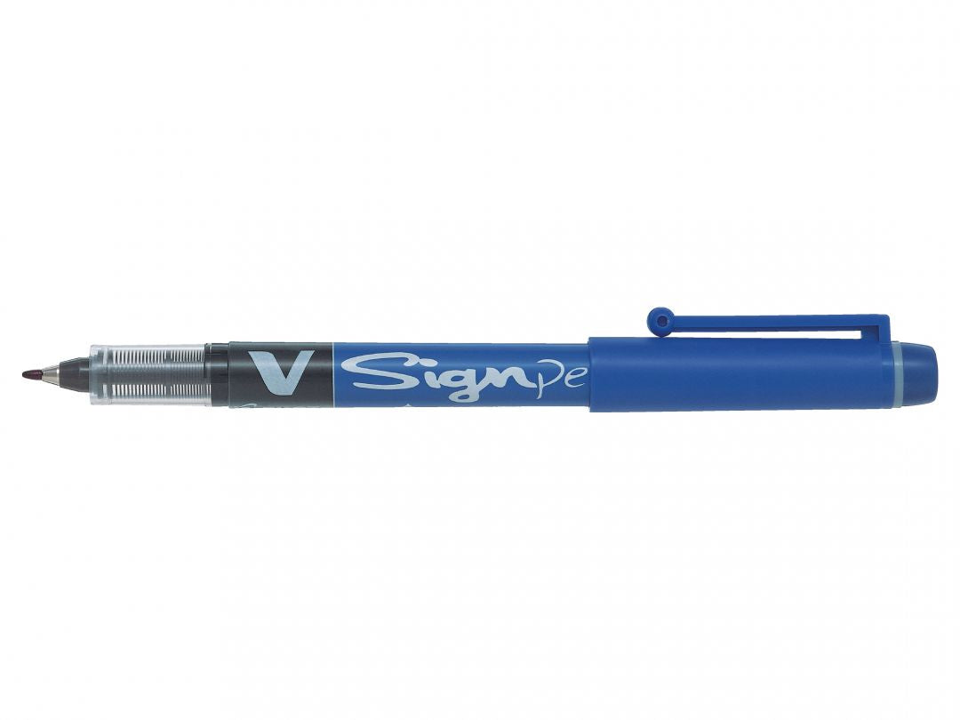 Pilot V-Sign Fineliner – 0,6 mm, blau, nachfüllbar