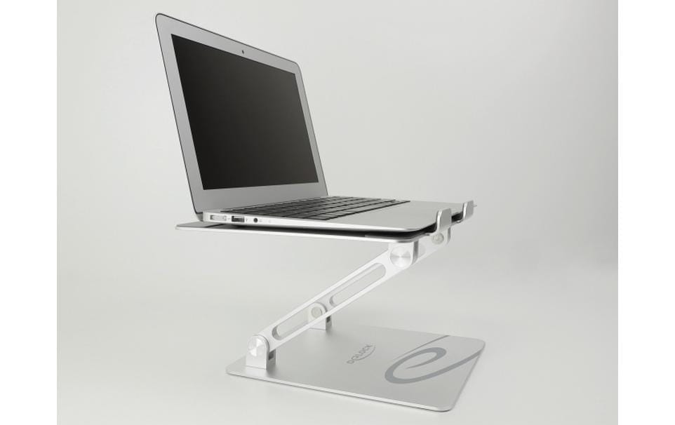DeLOCK Laptop-Ständer – bis 15,6", höhenverstellbar, zusammenklappbar – Aluminium