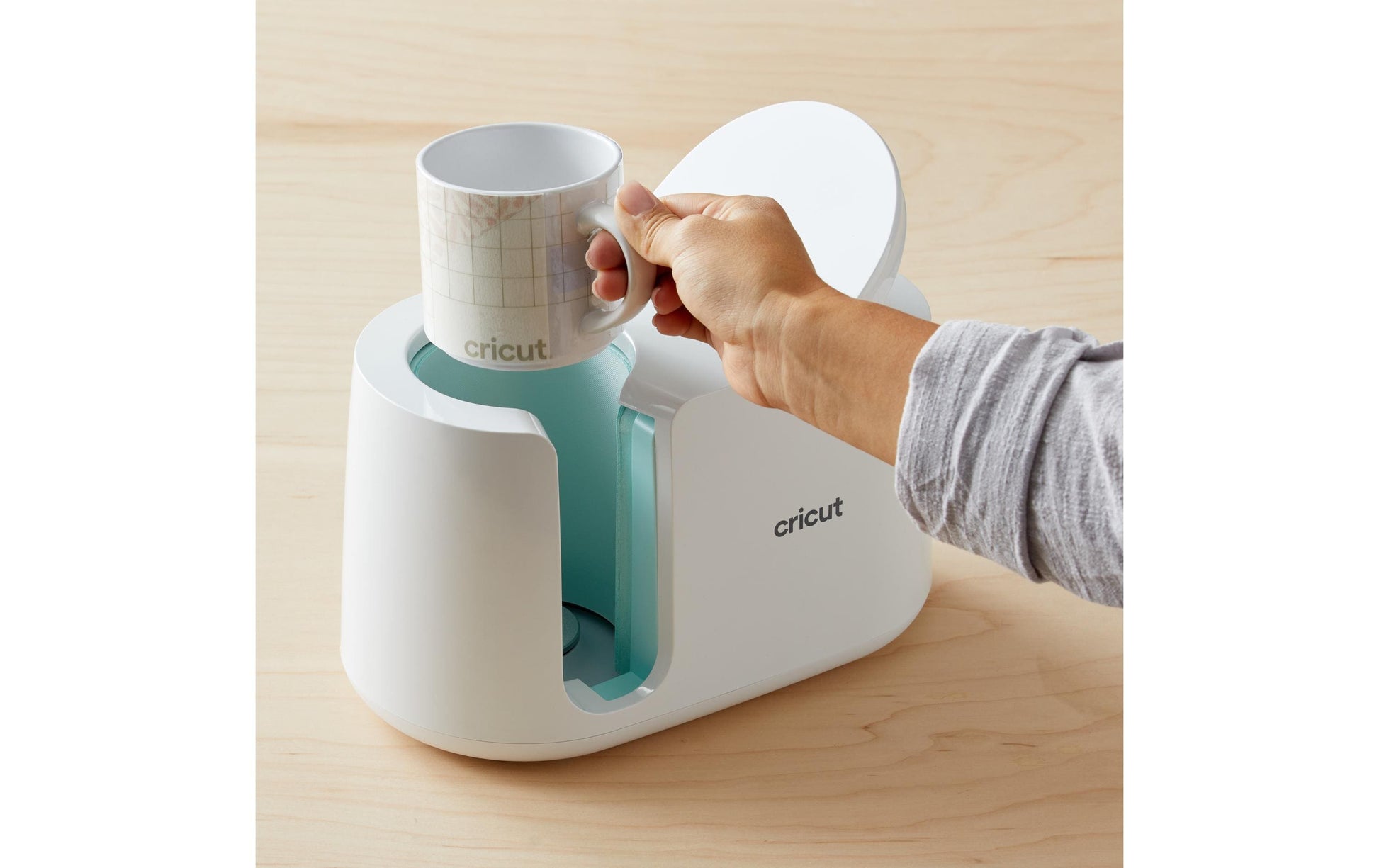 Cricut Tasse – 4er Set, 300 ml, Porzellan, Weiss, spülmaschinenfest, mikrowellengeeignet, für Sublimation
