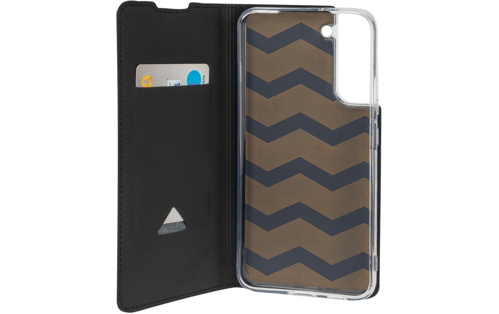 4smarts URBAN Lite Folio – für Samsung Galaxy S22+/Galaxy S21 5G, mit Ständer, mit Kartenfach, PU+TPU, Schwarz