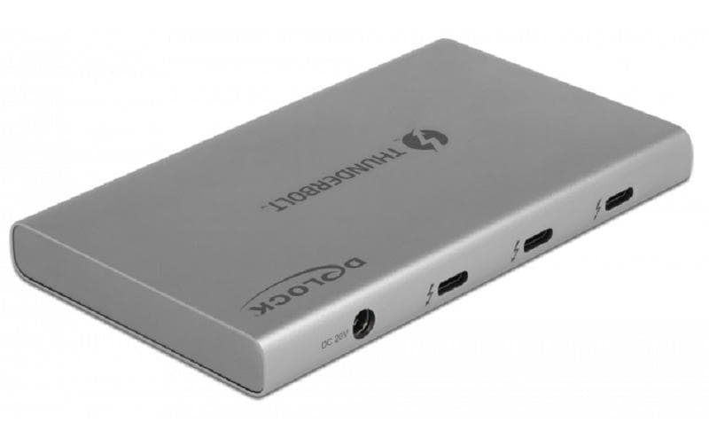 DeLOCK 64157 Thunderbolt-Hub – 1× USB-A, 100 W PD, 4× TB4, für Windows/Mac/ChromeOS