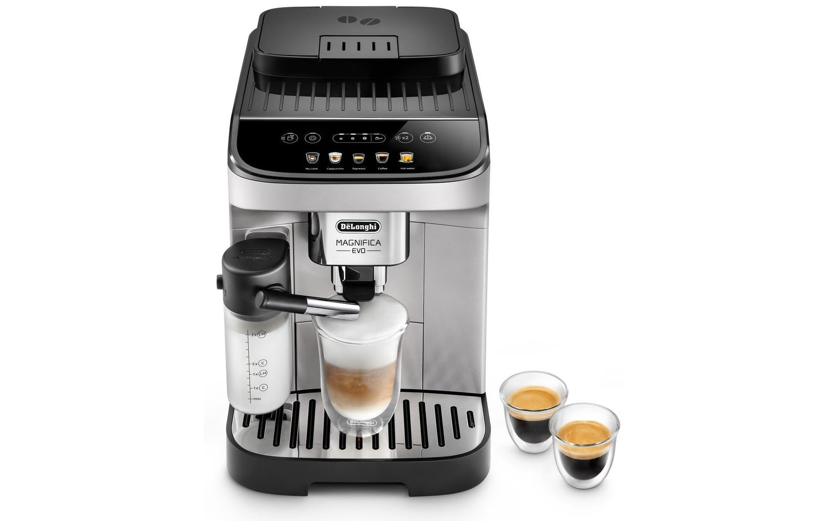 De’Longhi Magnifica Evo M Kaffeevollautomat – 15 bar, 1,8 l, 250 g, Silber