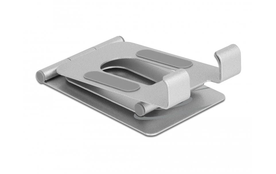 DeLOCK Verstellbarer, faltbarer Tischständer – für Geräte bis 12" – Silber, Aluminium