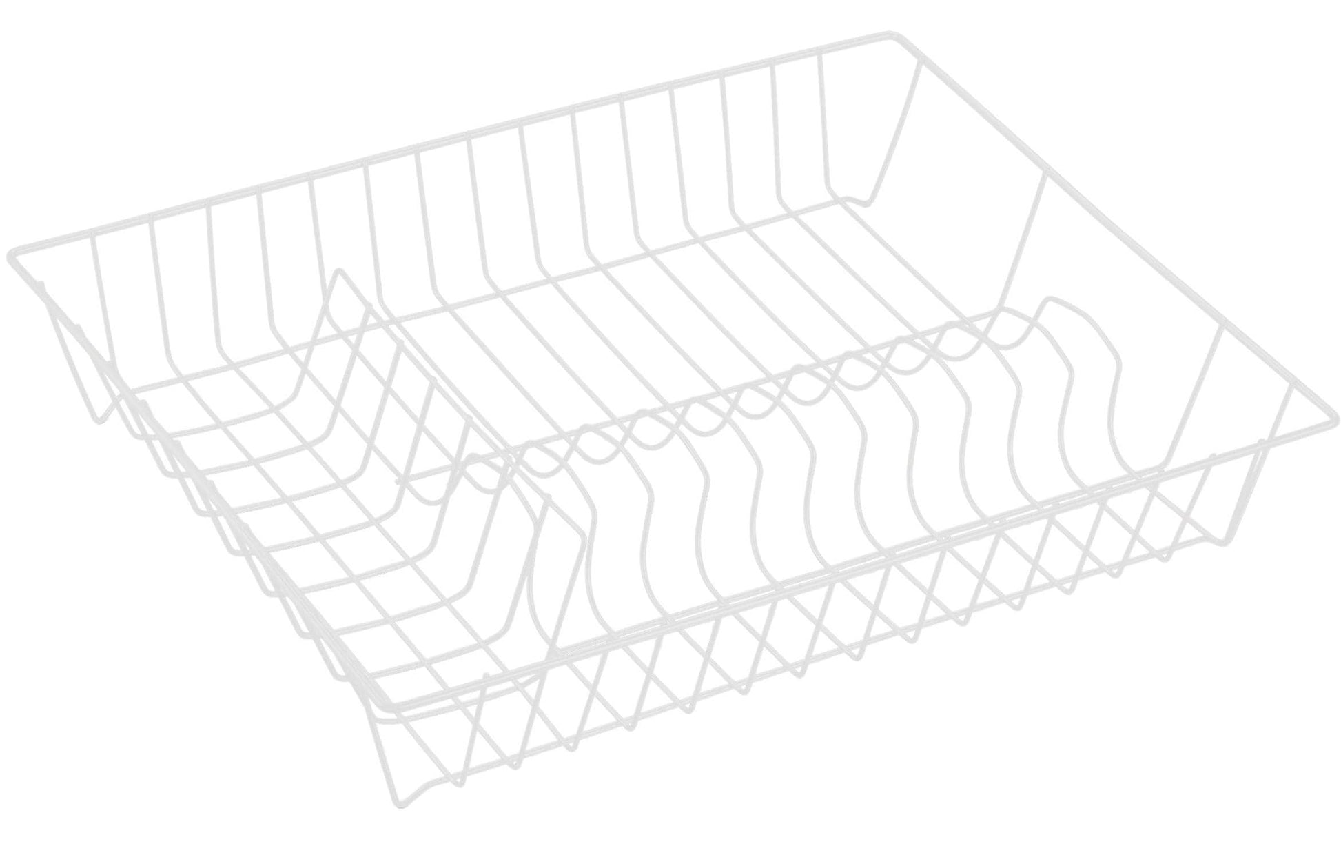 MSV Abtropfgestell 43 × 34 × 7,5 cm, Edelstahl, weiss matt
