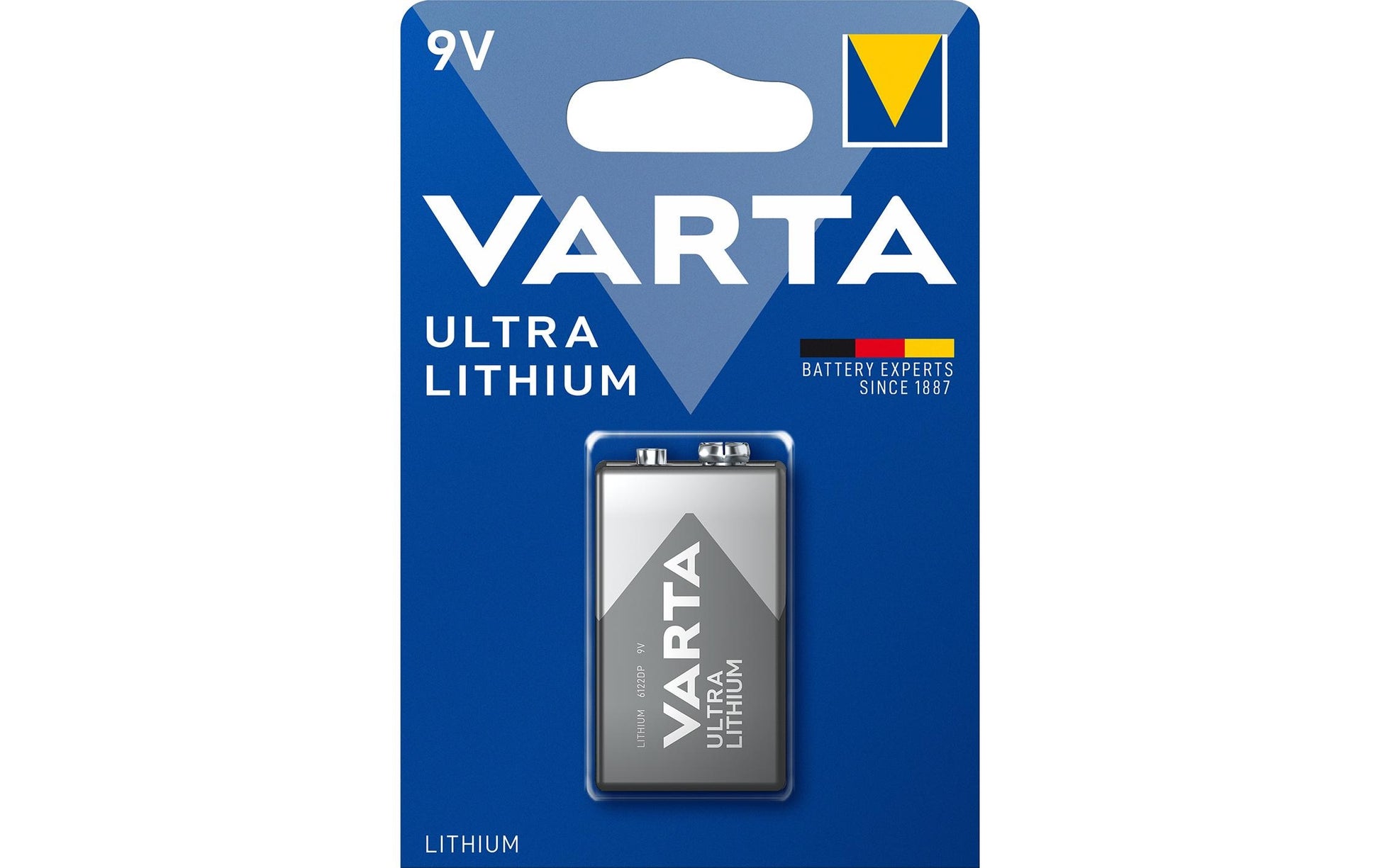 Varta 9V Batterie, Lithium-Mangandioxid, 9 V – 1 Stk.