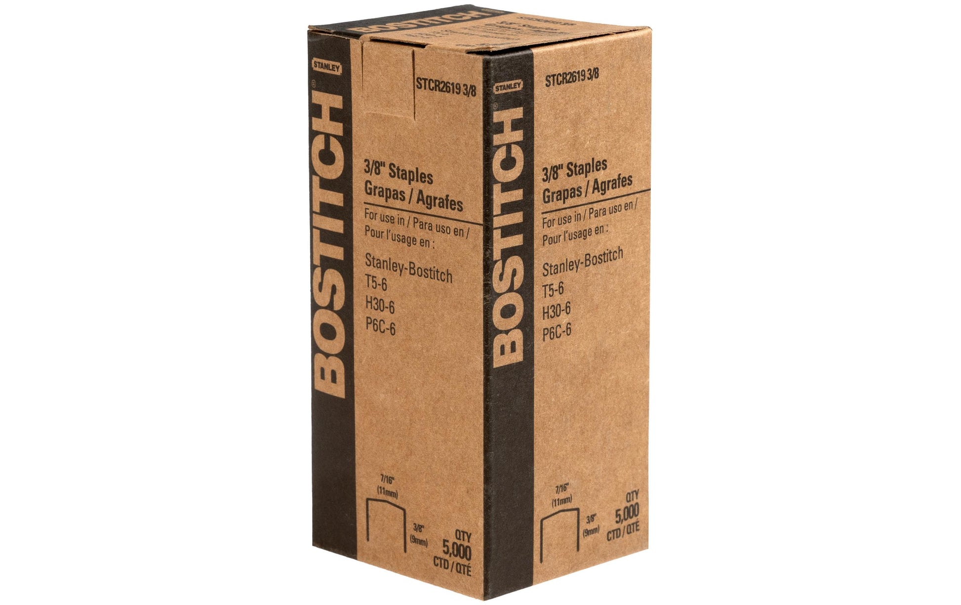 Bostitch Heftklammern – für T 5-6, P6C-6, P6-6 und andere – 10 mm, 40 Blatt – silber, Metall – 5000 Stk.