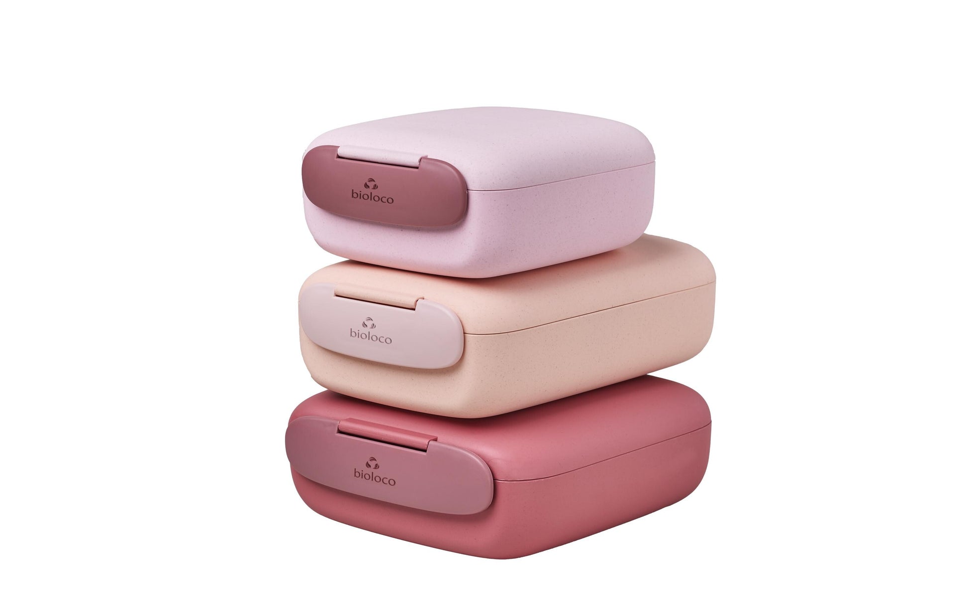Bioloco Lunchbox 13 × 14,5 × 6 cm, Polylactid (PLA), rosa