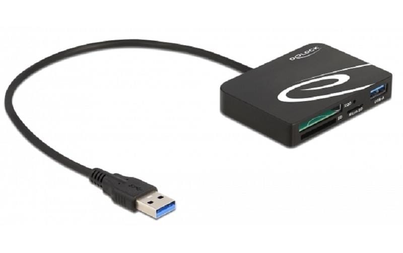 DeLOCK 91756 – Externer Kartenleser – für SD/SDHC/SDXC, microSD, XQD, MMC, USB-C (USB 3.0)