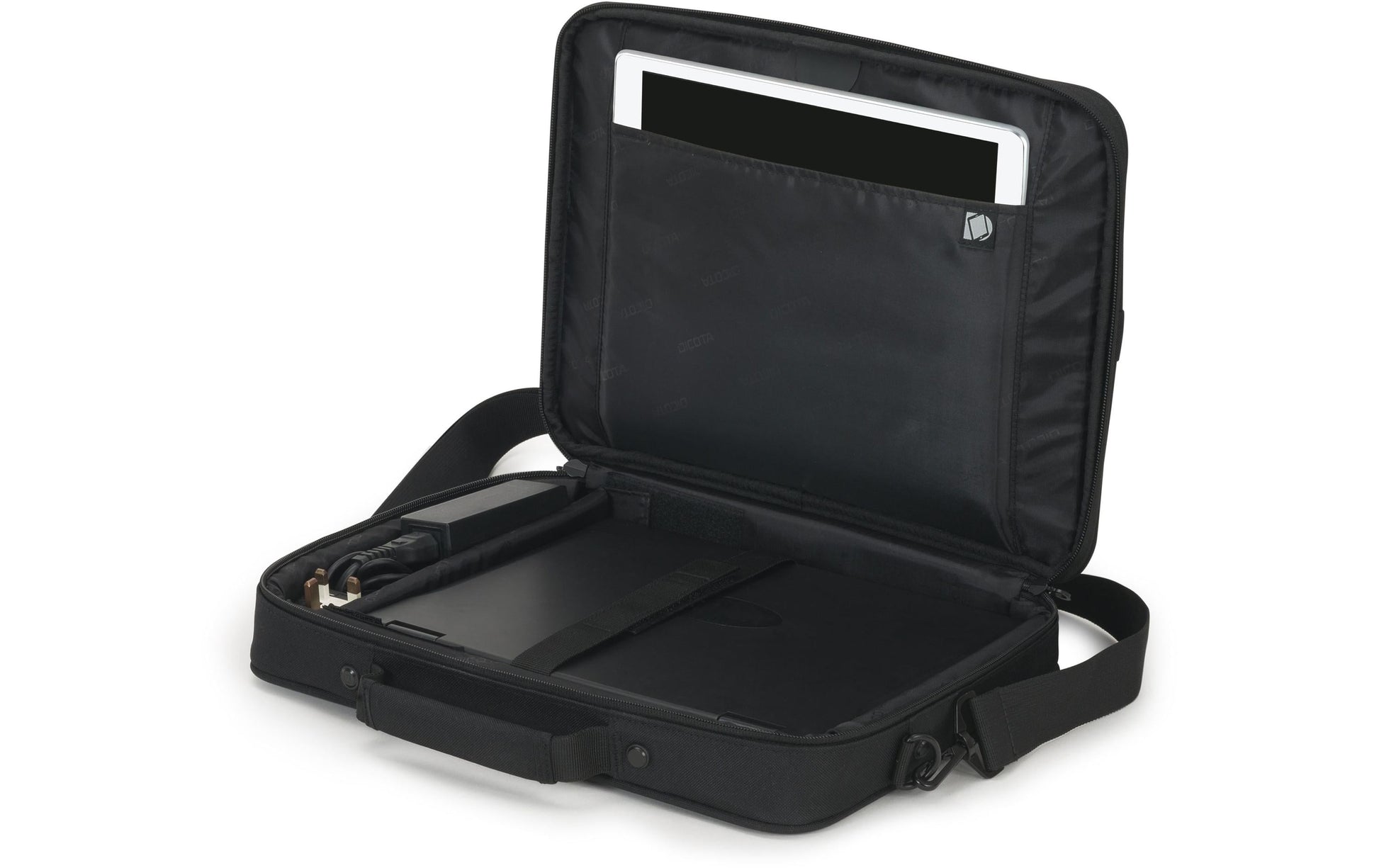 DICOTA Notebook-Tasche bis 14,1" – Abnehmbarer Schultergurt, Aus Recycelten Materialien – Schwarz