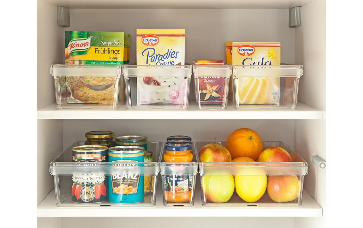 Rotho Kühlschrankorganizer Loft – 1,6 l – Kunststoff – Transparent – 31 × 9 × 7,5 cm
