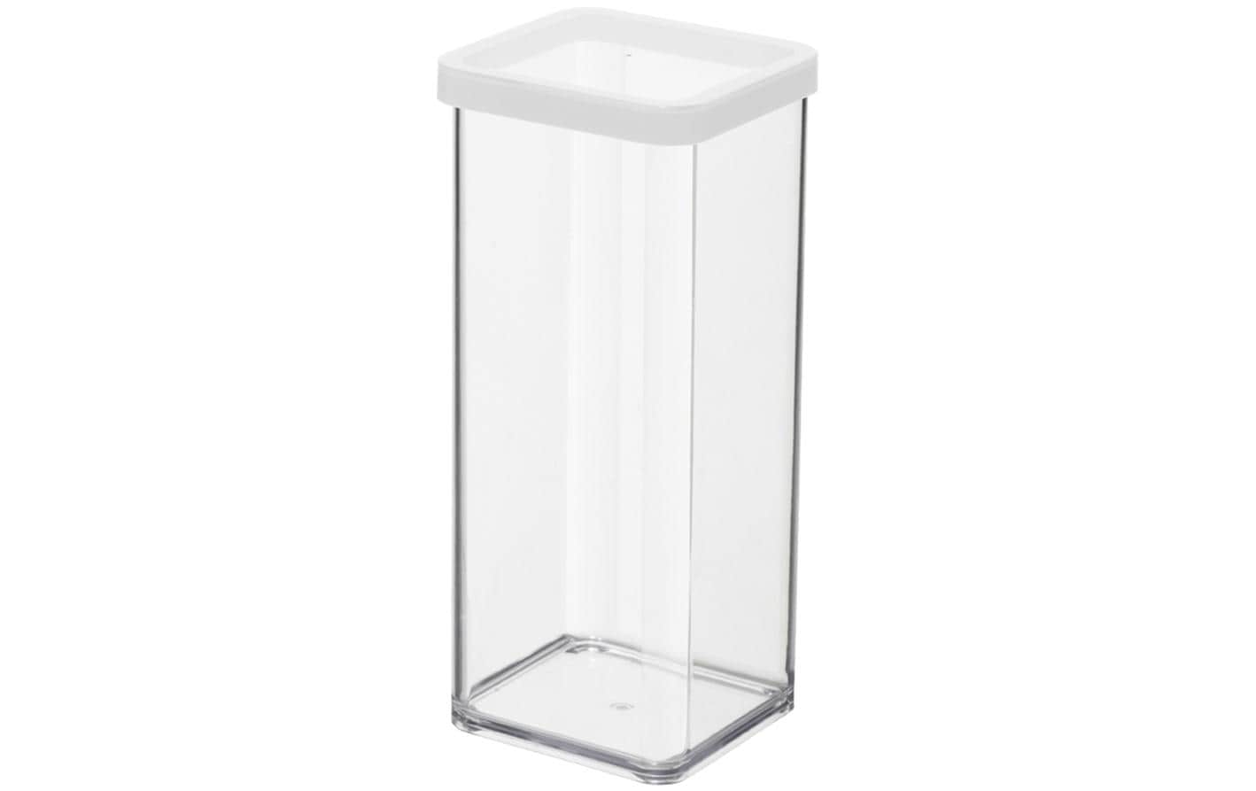 Rotho Vorratsdose Loft – 1,5 l – quadratisch – Kunststoff – transparent – 10 × 21,4 × 10 cm
