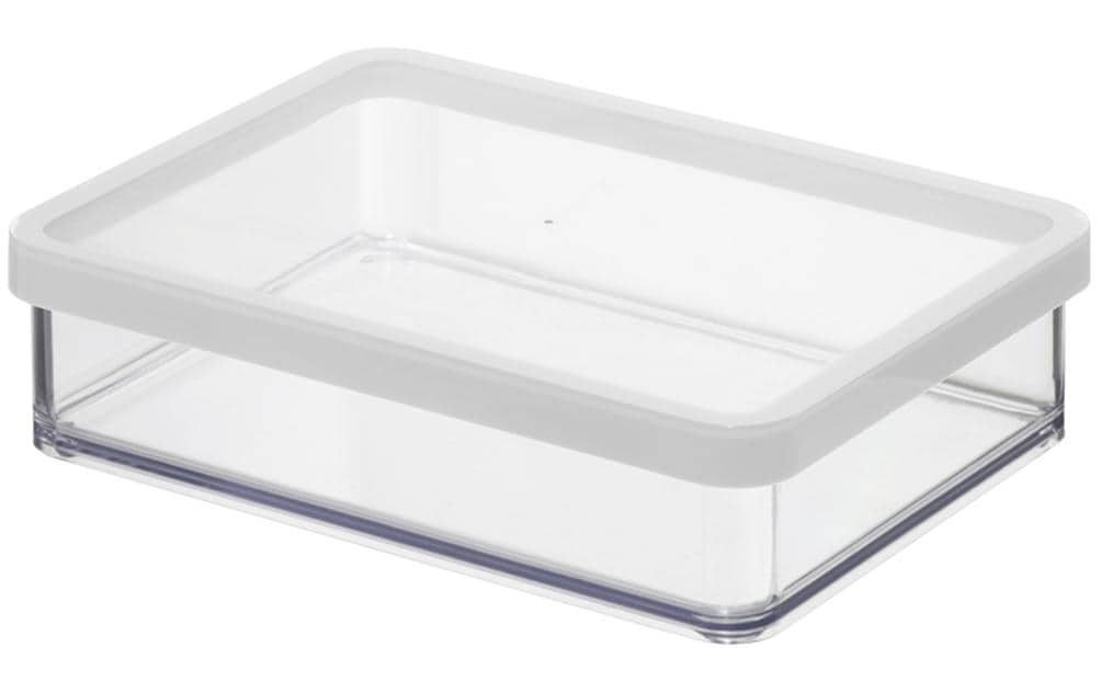 Rotho Vorratsdose Loft – 1 l – rechteckig – 20 × 4,8 × 15 cm – Kunststoff – transparent